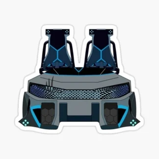 veloci coaster train roller enthusiast sticker