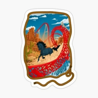 maverick roller coaster enthusiast sticker