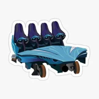 mako train roller coaster enthusiast sticker