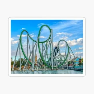 hulk roller coaster enthusiast sticker