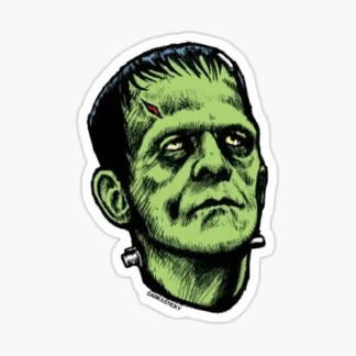 Frakenstein halloween sticker spooky season