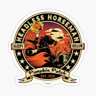 headless horseman movie ghost halloween sticker spooky season