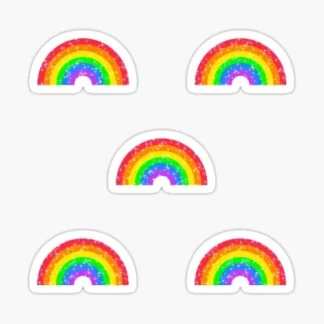 5 pack Rainbow Cute Fun Love Is Love Sticker