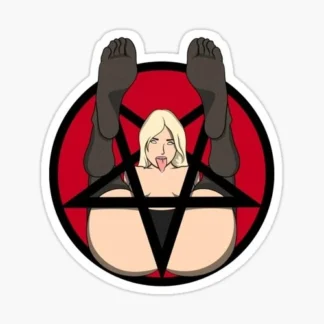 excorcist hot blonde sexy sticker beautiful women