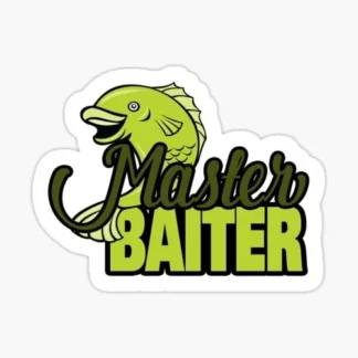 master baiter sticker funny joke fishing haha