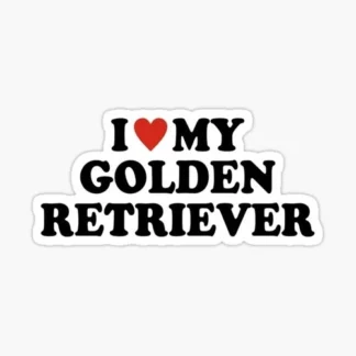 i love my golden retriever sticker car bumper truck van
